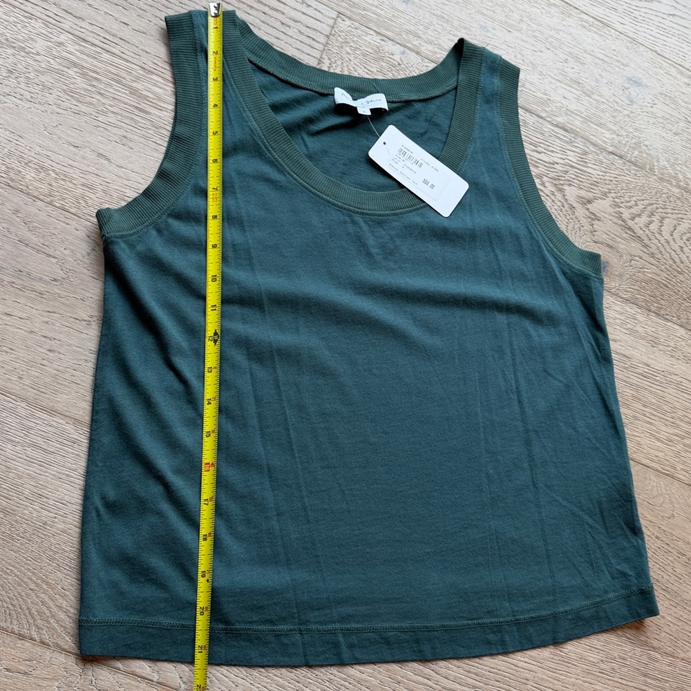 NWT Michael Stars 'Shannon Contrast Tank' in Pinegrove (Small) Retail: $68 - Picture 6 of 8